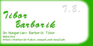 tibor barborik business card